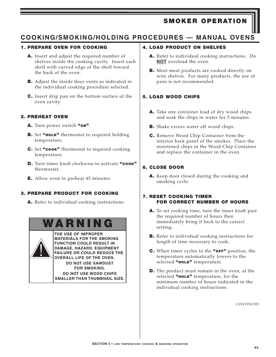 Alto-Shaam LOW TEMPERATURE COOKING AND HOLDING OVENS 750 User Manual | Page 65 / 79