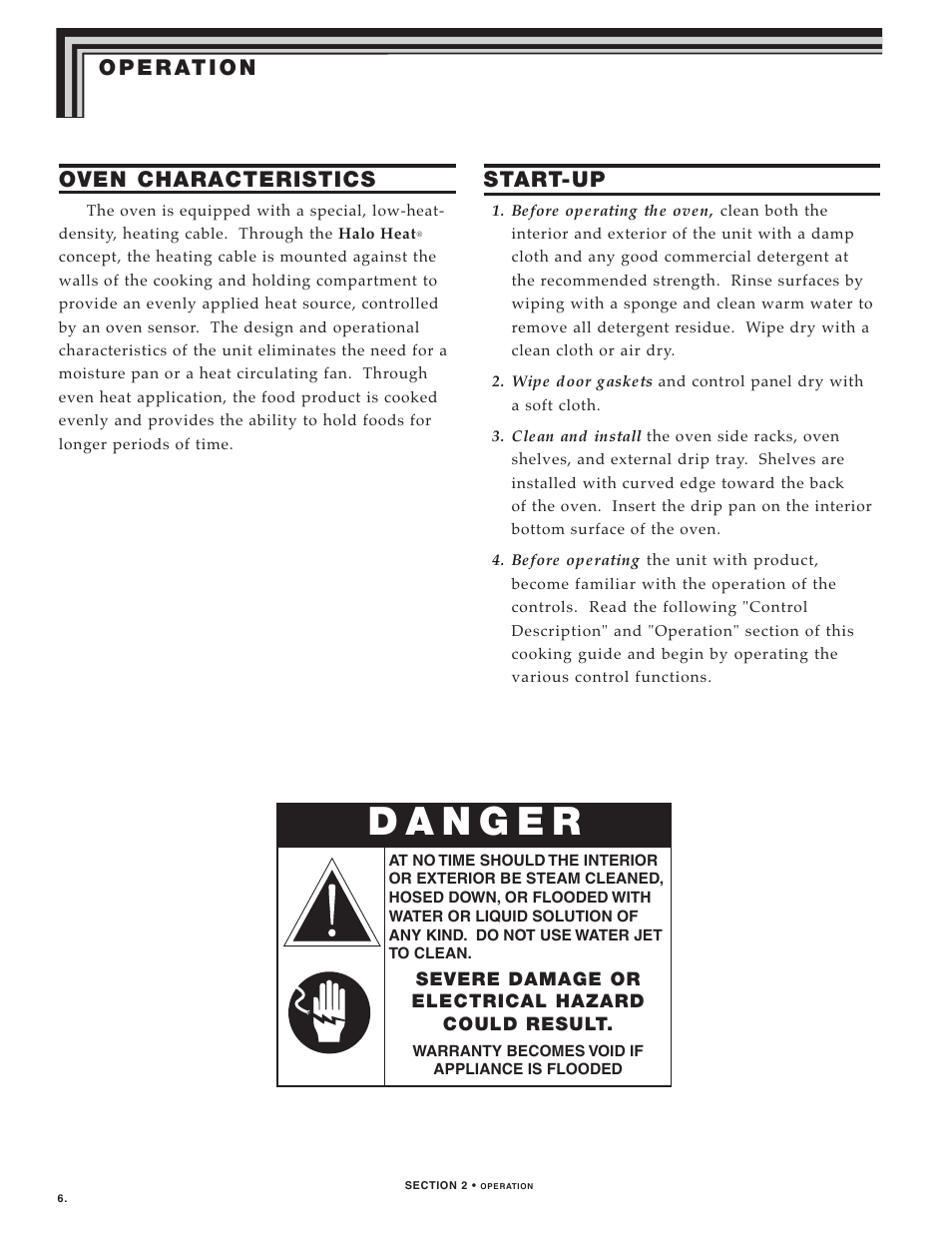 Start-up | Alto-Shaam LOW TEMPERATURE COOKING AND HOLDING OVENS 750 User Manual | Page 8 / 79