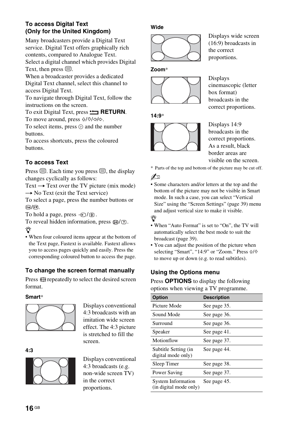 Sony KDL-40W4710 User Manual | Page 16 / 179