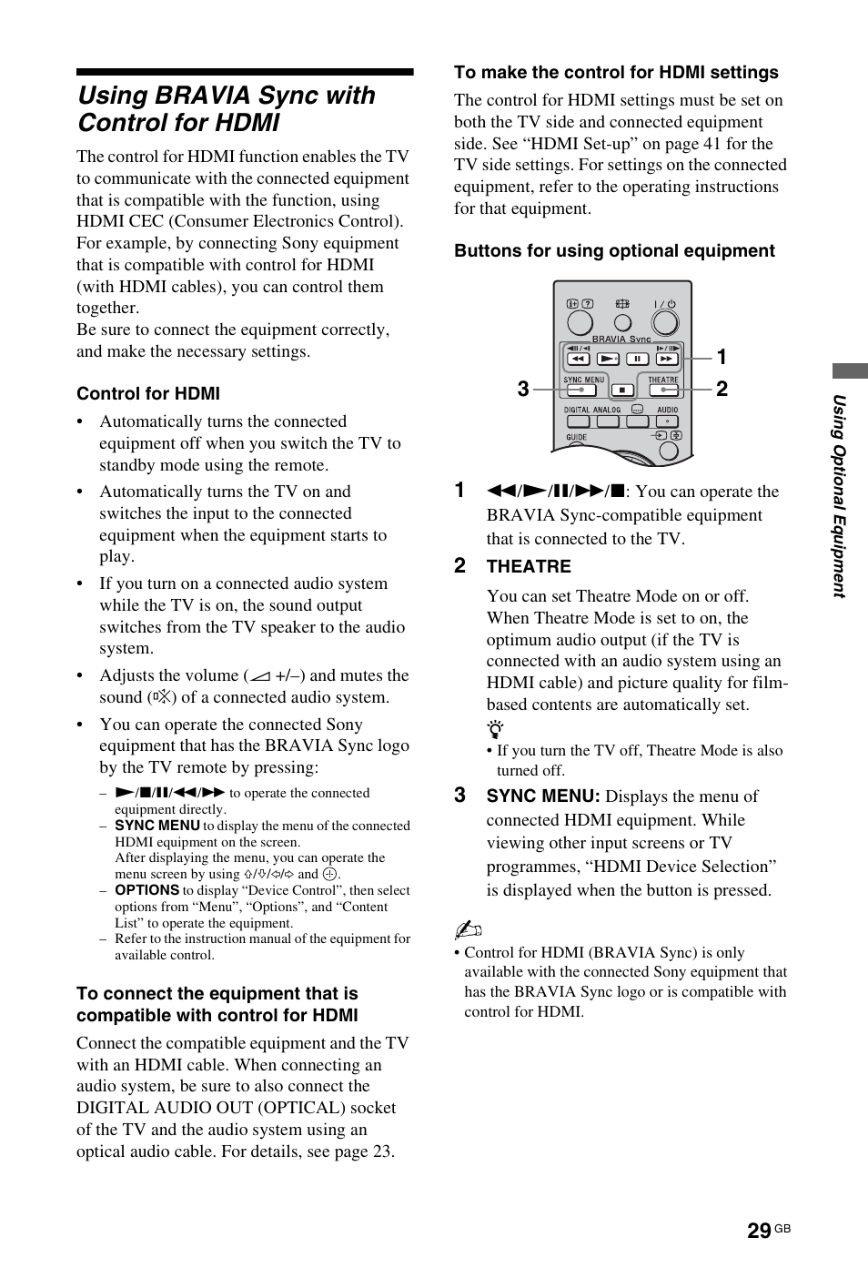 Using bravia sync with control for hdmi | Sony KDL-40W4710 User Manual | Page 29 / 179