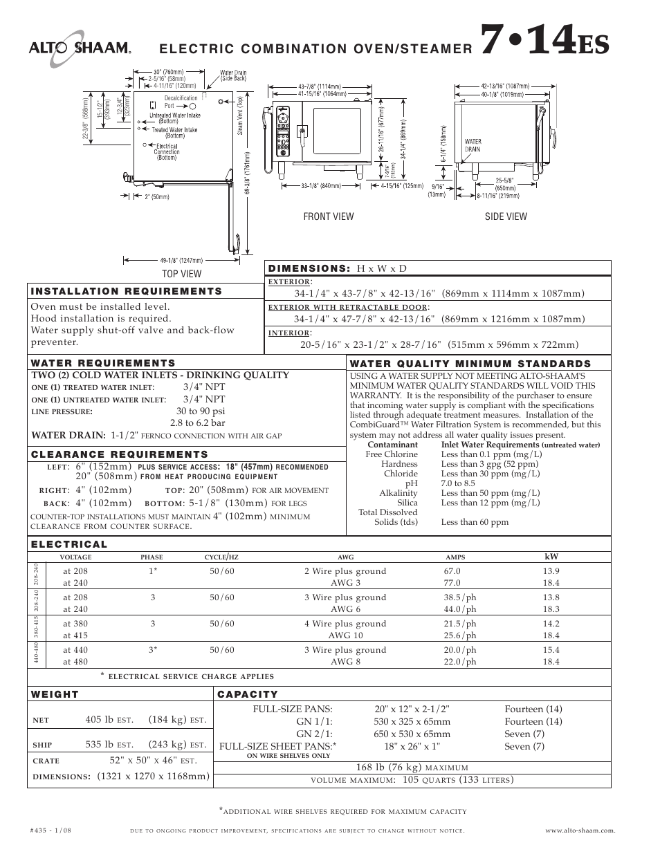 Alto-Shaam 7.14ES User Manual | Page 2 / 6