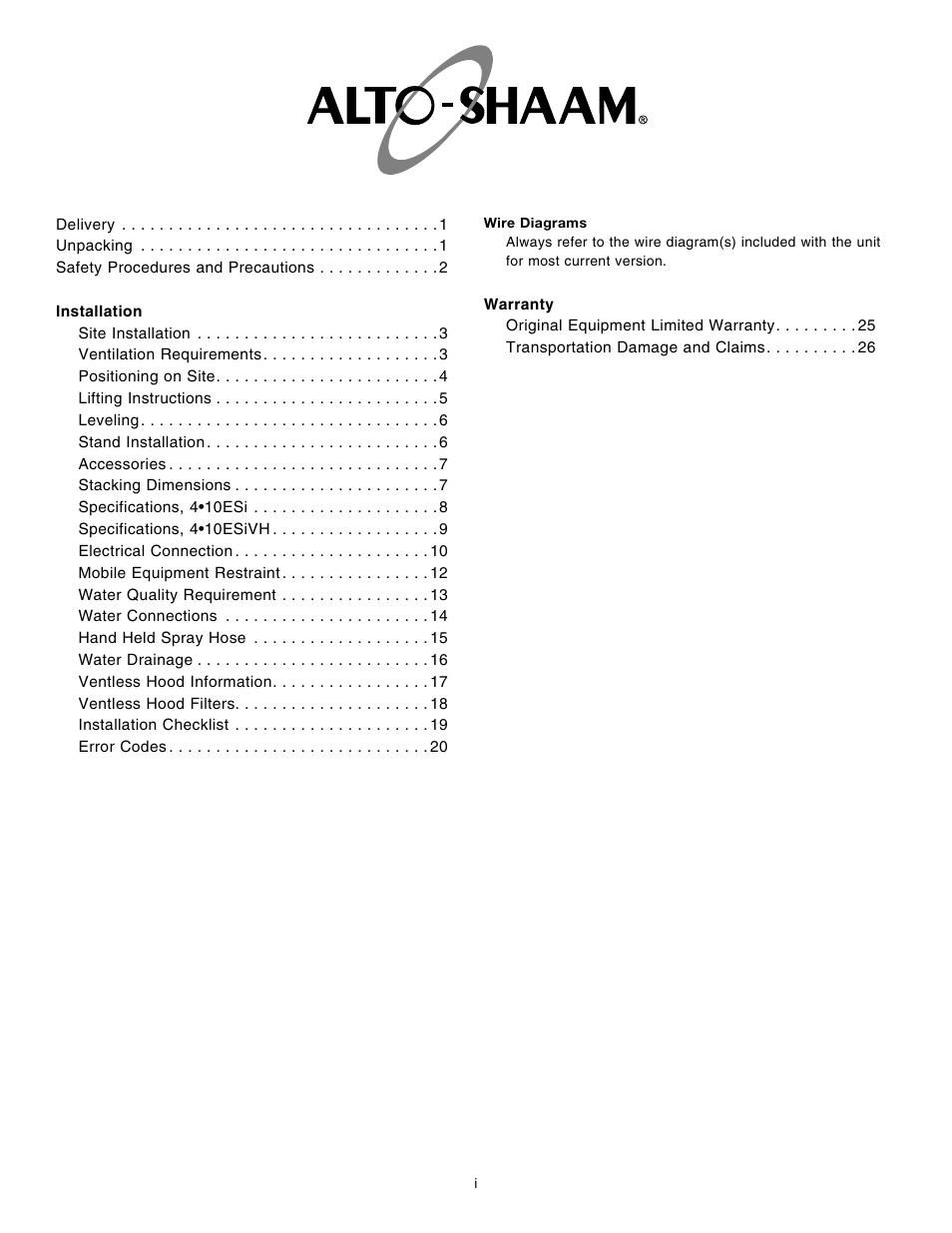 Alto-Shaam Combinaton Oven/Steamer CT Express 4.10ESiVH User Manual | Page 2 / 28