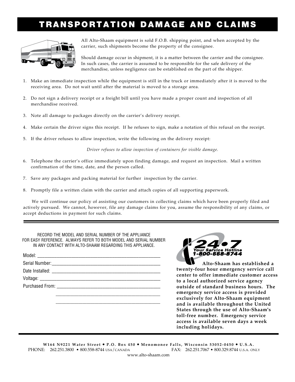 Alto-Shaam Combinaton Oven/Steamer CT Express 4.10ESiVH User Manual | Page 28 / 28