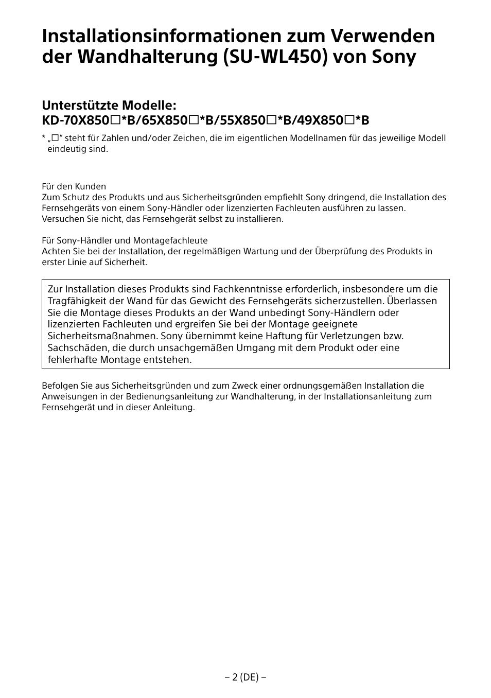 Sony KD-65X8505B User Manual | Page 32 / 292