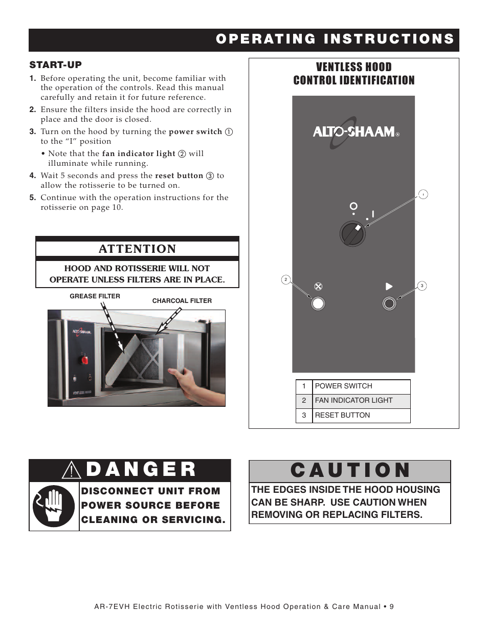 Ventless hood control identification | Alto-Shaam AR-7E/VH User Manual | Page 11 / 40