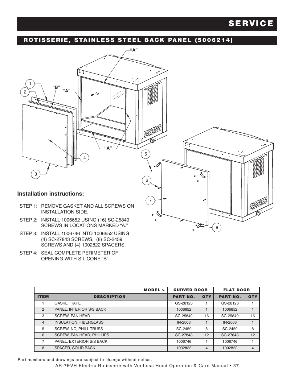 Alto-Shaam AR-7E/VH User Manual | Page 39 / 40