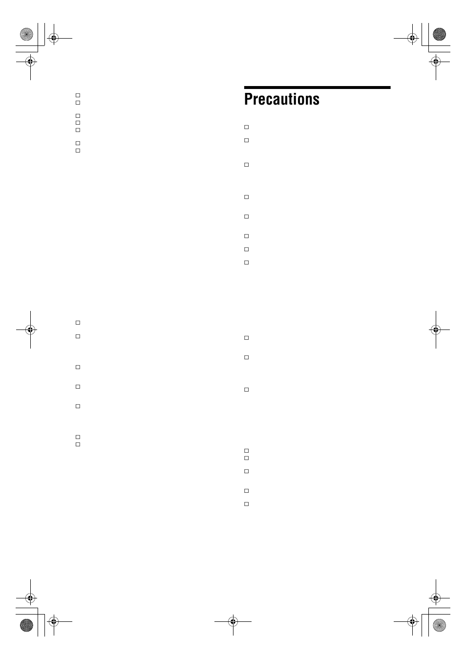 Precautions | Sony KDL-32V4500 User Manual | Page 10 / 215