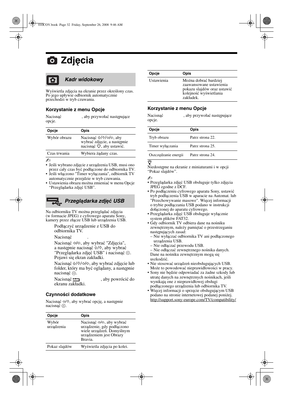 Zdjęcia | Sony KDL-32V4500 User Manual | Page 104 / 215