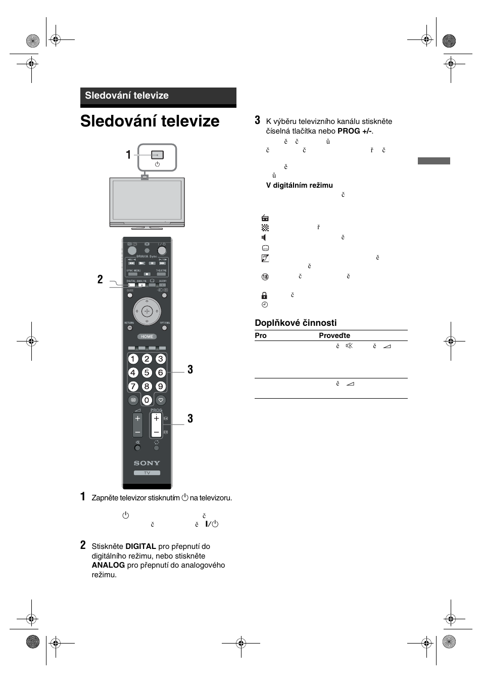 Sledování televize | Sony KDL-32V4500 User Manual | Page 121 / 215