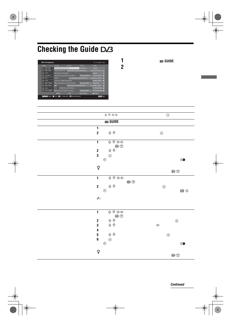 Checking the guide | Sony KDL-32V4500 User Manual | Page 15 / 215
