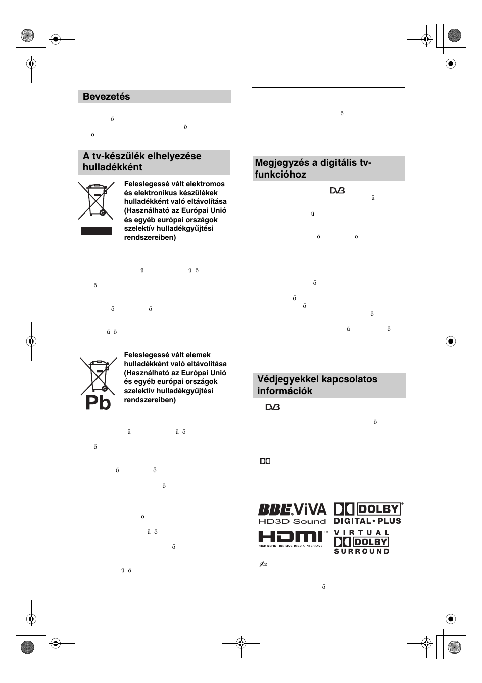 Viva | Sony KDL-32V4500 User Manual | Page 181 / 215