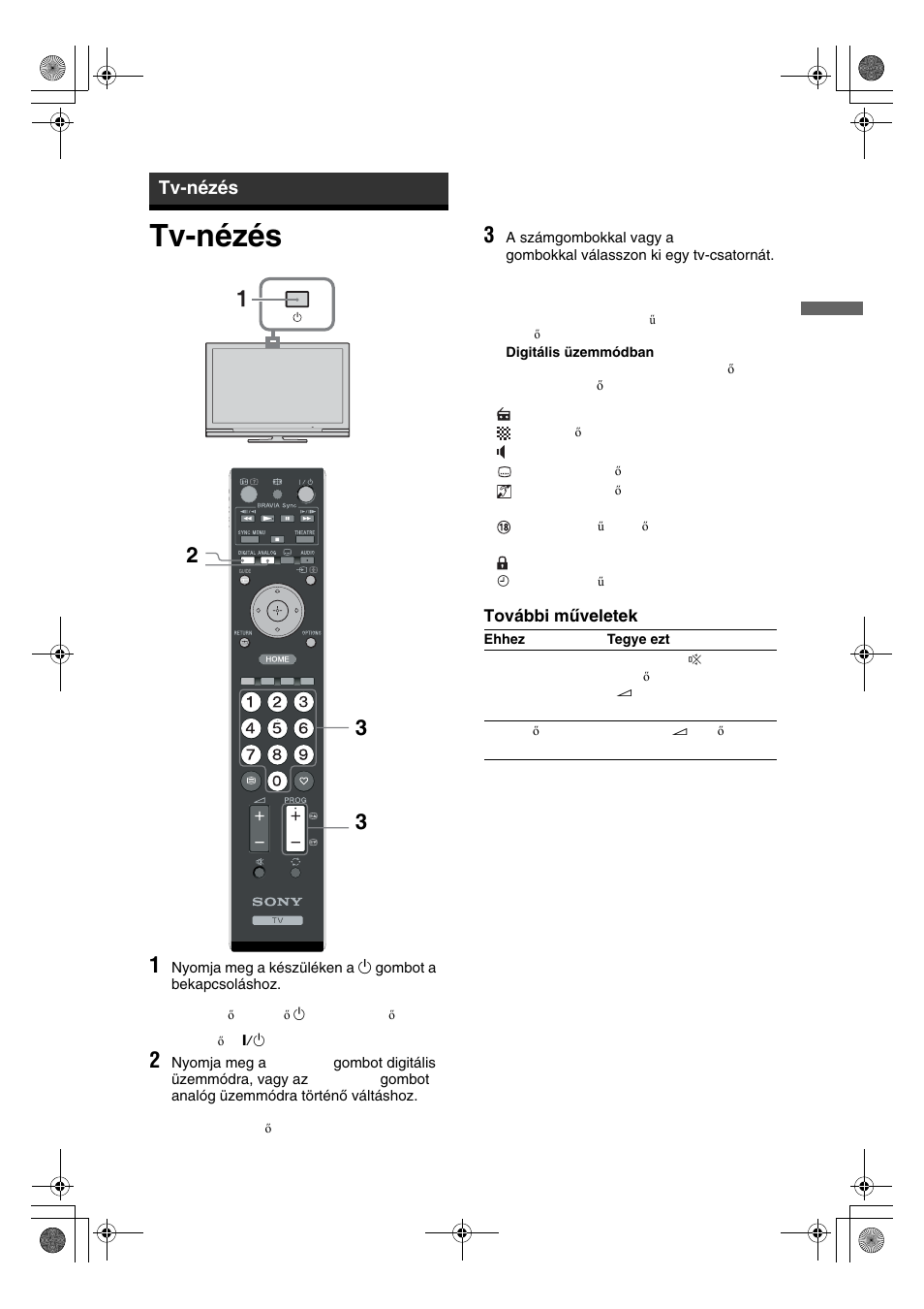 Tv-nézés | Sony KDL-32V4500 User Manual | Page 192 / 215