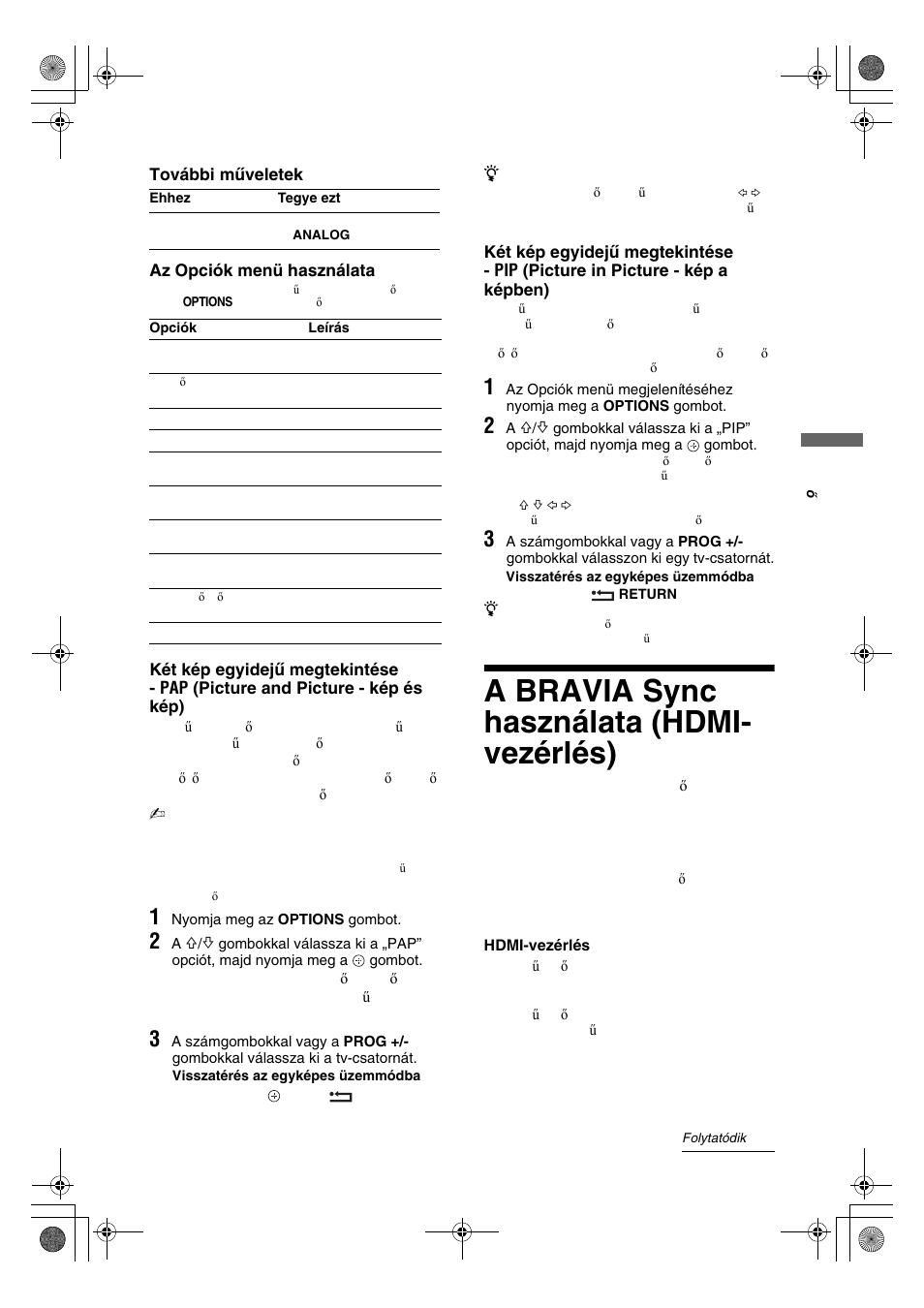 A bravia sync használata (hdmi- vezérlés) | Sony KDL-32V4500 User Manual | Page 198 / 215