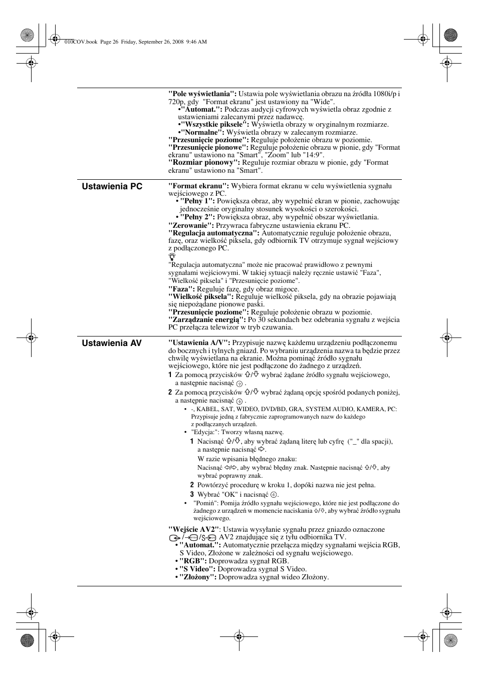 Sony KDL-32V4500 User Manual | Page 98 / 215