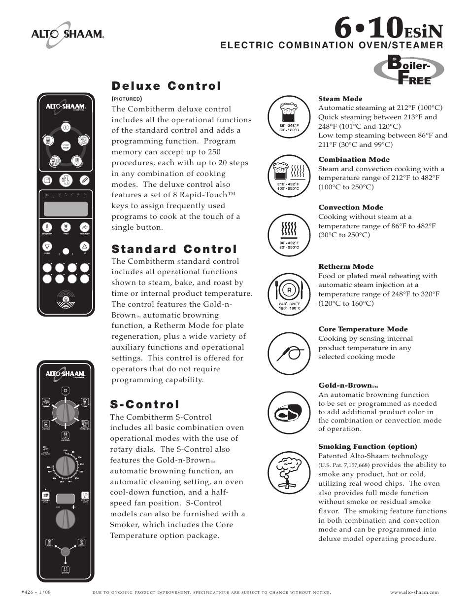 Alto-Shaam 6.10ESiN User Manual | Page 3 / 6