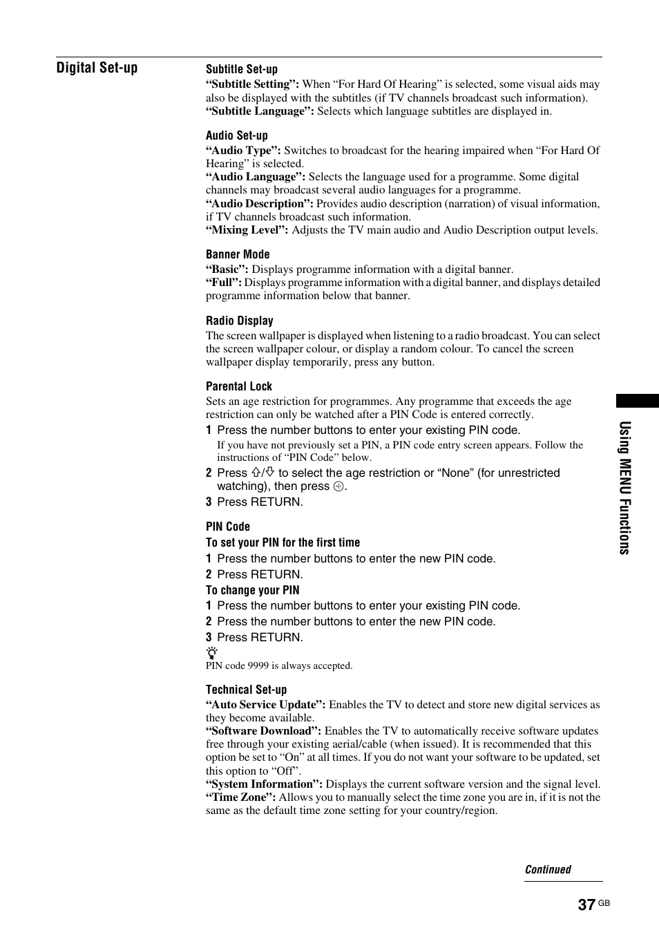 Sony KDL-40V3000 User Manual | Page 203 / 300