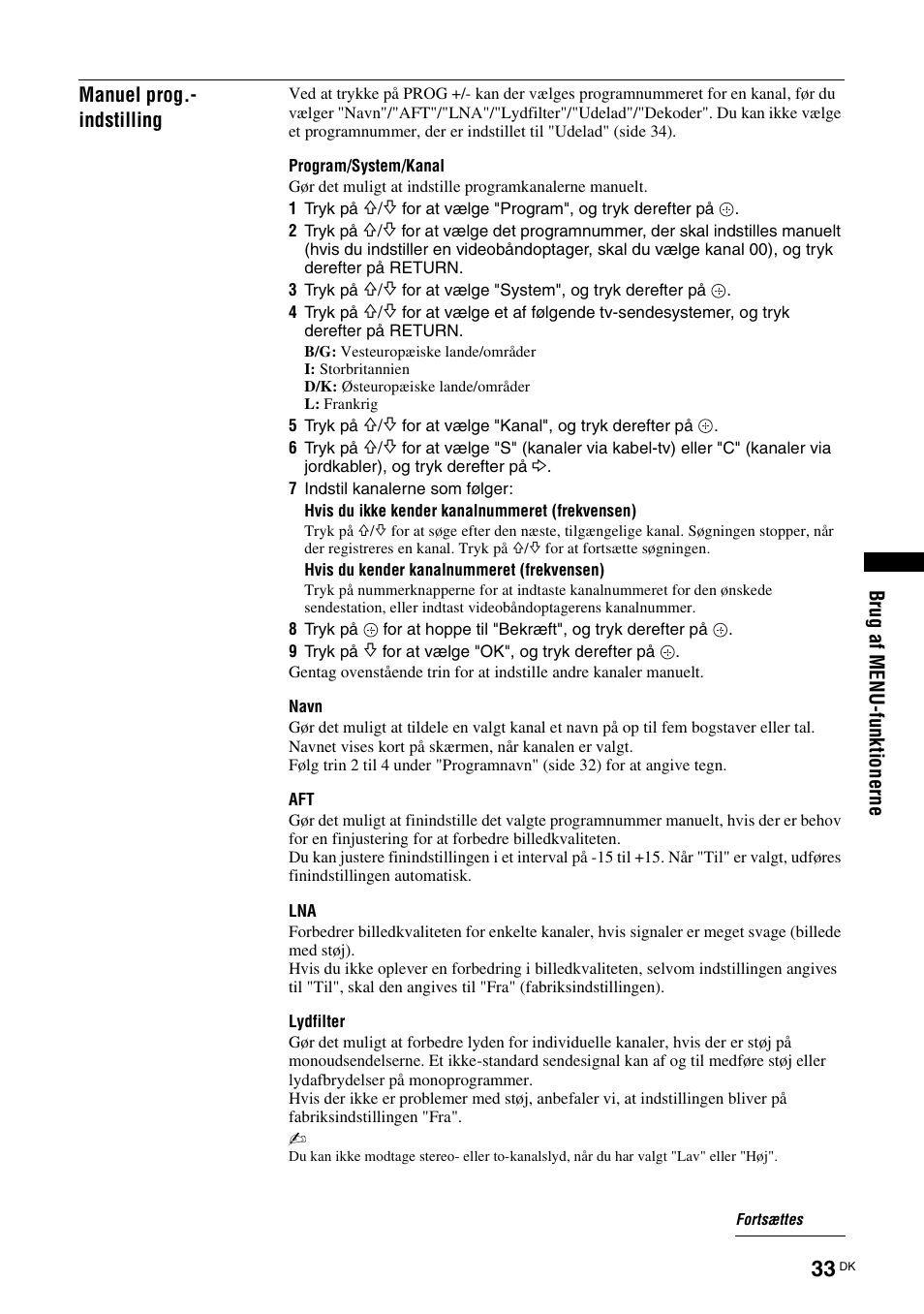 Sony KDL-40V3000 User Manual | Page 33 / 300