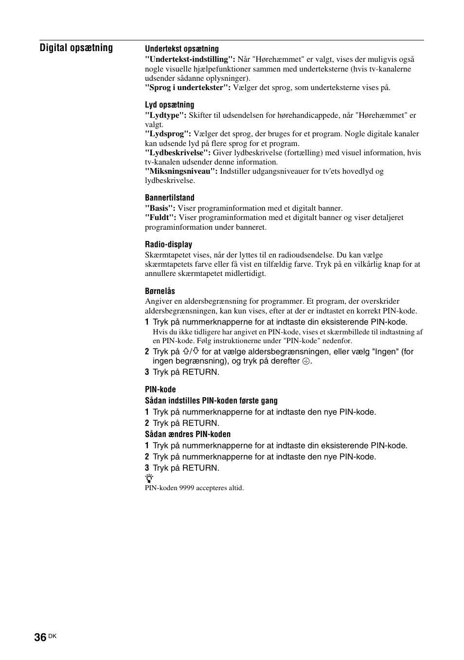 Se side 36 | Sony KDL-40V3000 User Manual | Page 36 / 300