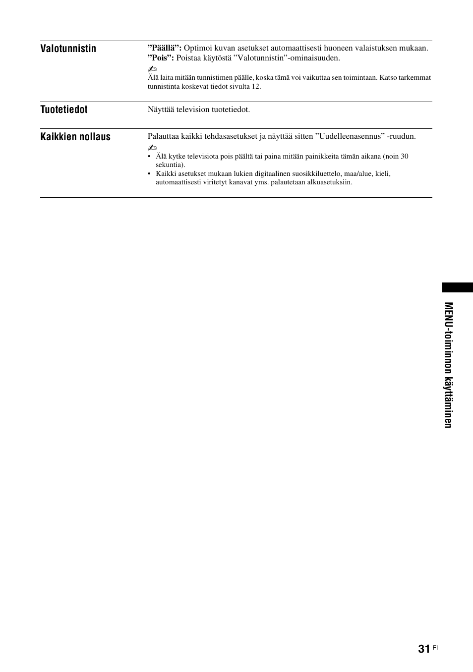 Sivu 31) | Sony KDL-40V3000 User Manual | Page 71 / 300