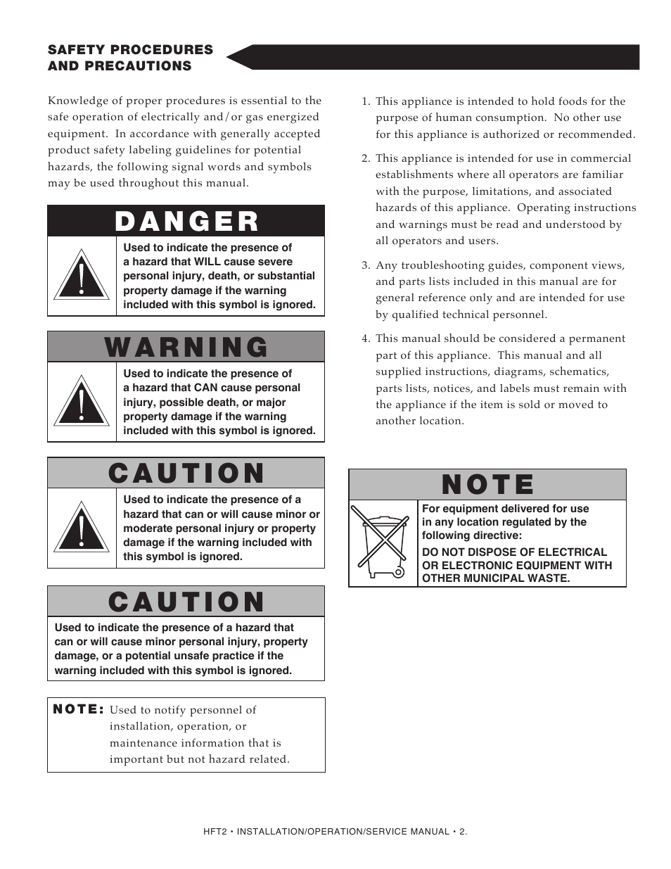 N o t e | Alto-Shaam HFT2SYS-500 User Manual | Page 4 / 25