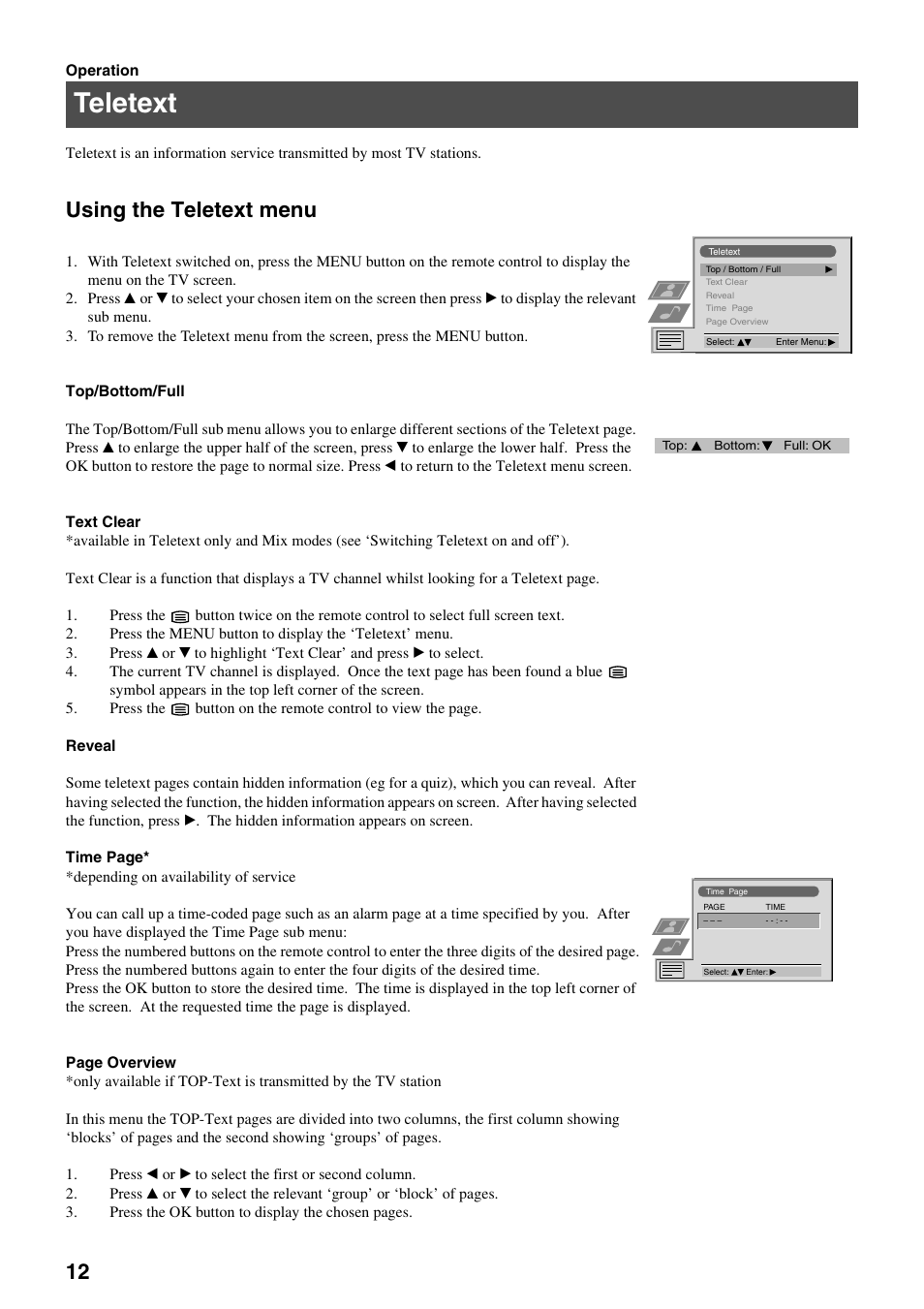 Teletext, Using the teletext menu | Sony KV-36FS70K User Manual | Page 14 / 172