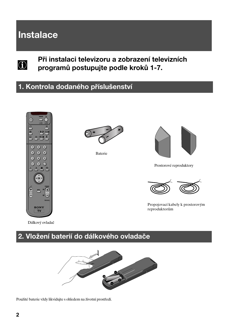 Instalace | Sony KV-36FS70K User Manual | Page 60 / 172