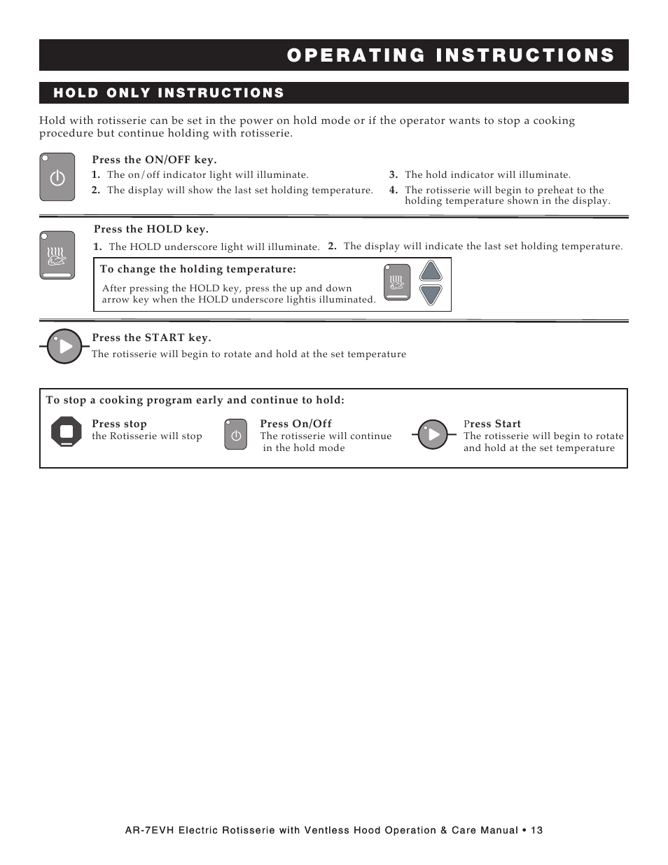 Alto-Shaam ECOSMART AR-7EVH User Manual | Page 15 / 44