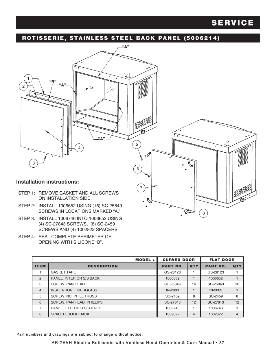 Alto-Shaam ECOSMART AR-7EVH User Manual | Page 39 / 44