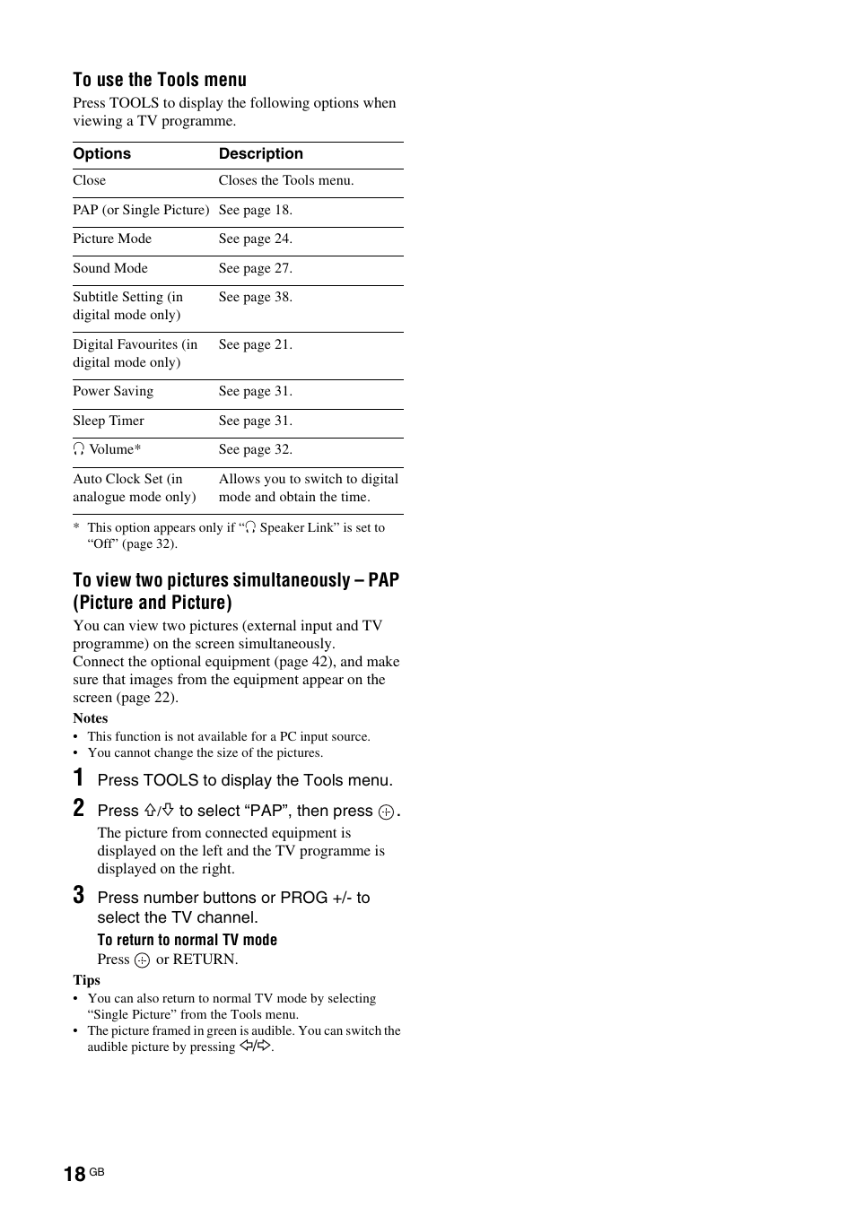 Sony KDL-40X2000 User Manual | Page 18 / 160