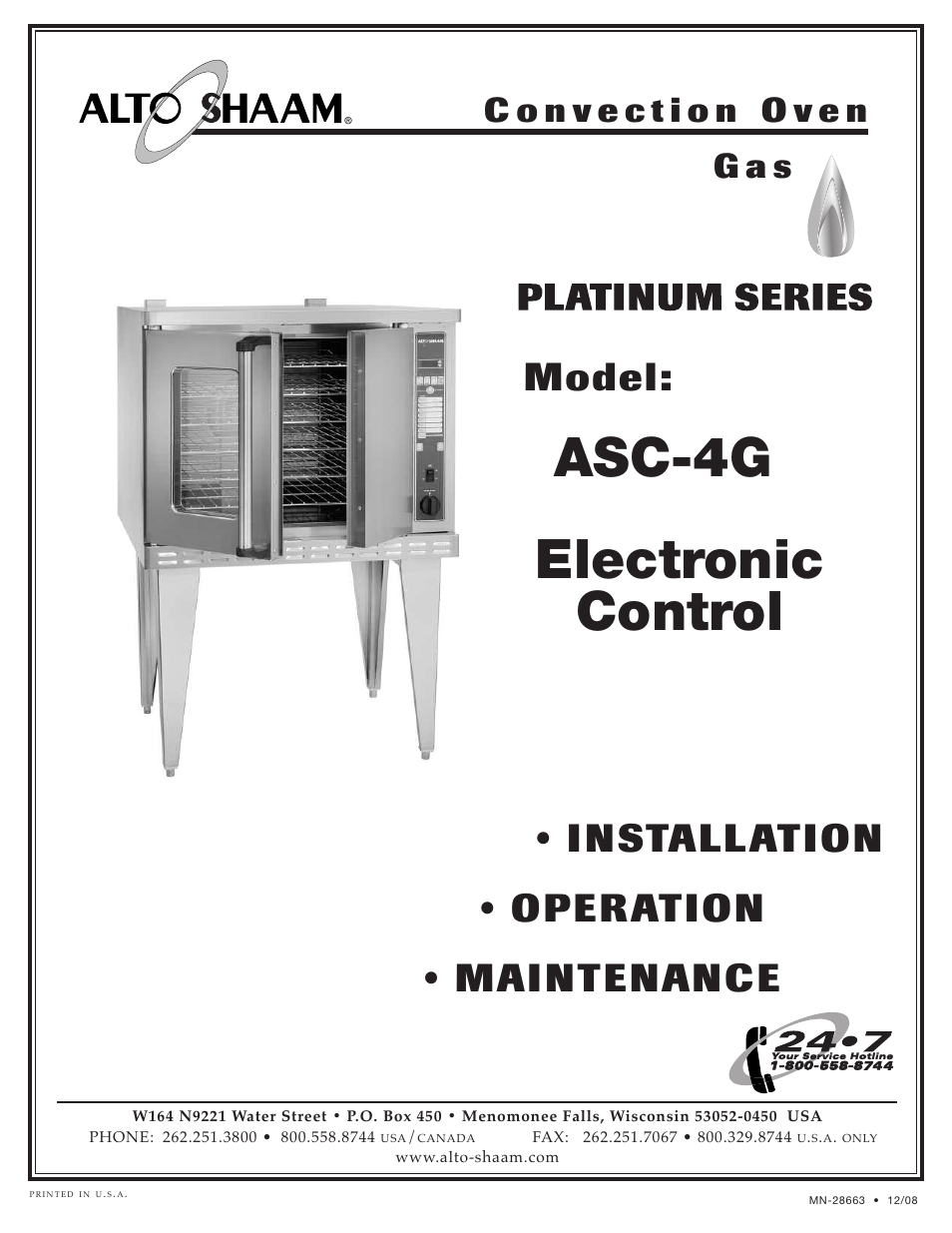 Alto-Shaam Platinum Series ASC-4G User Manual | 32 pages