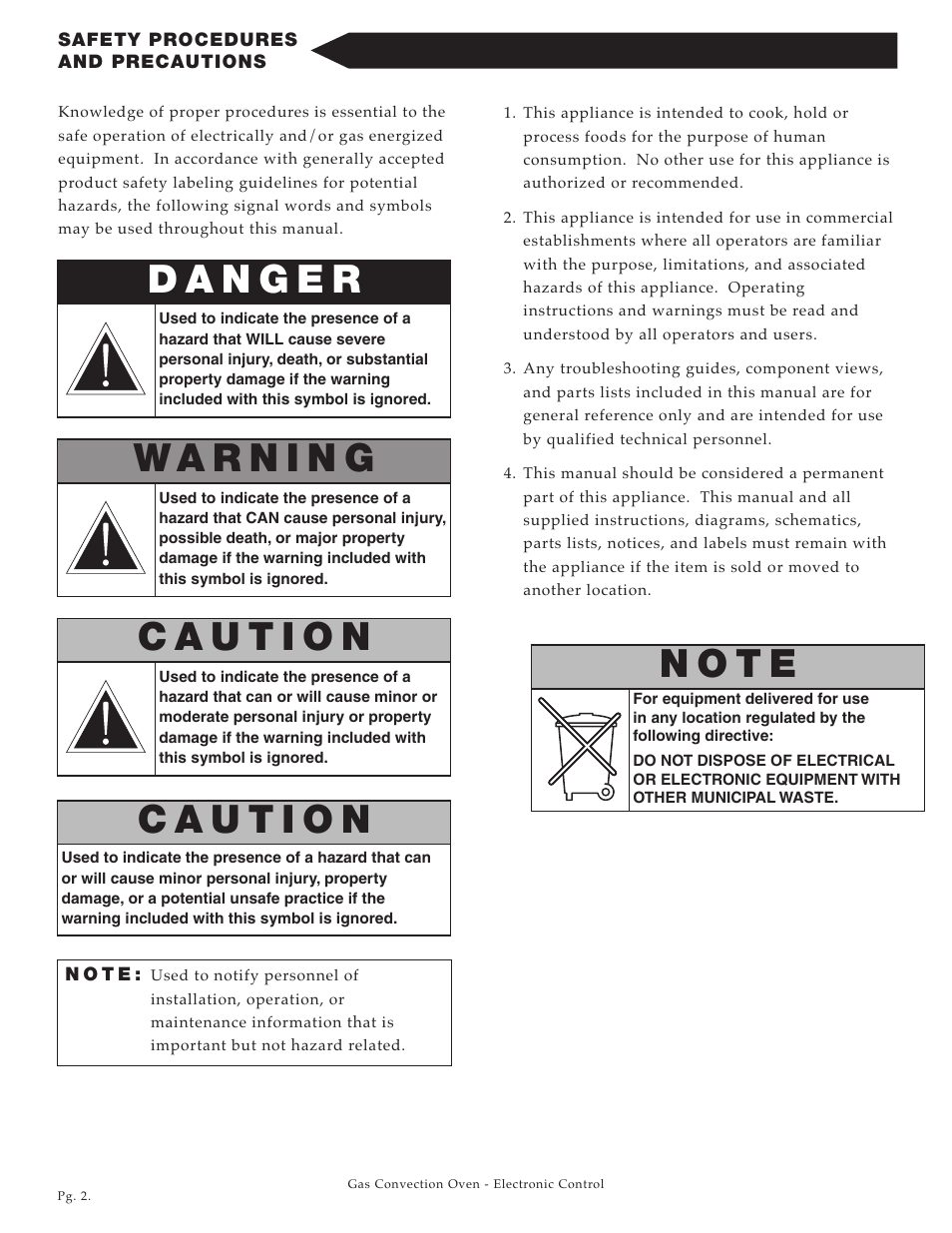 N o t e | Alto-Shaam Platinum Series ASC-4G User Manual | Page 3 / 32