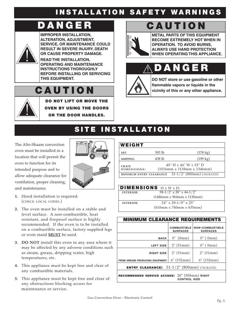 Alto-Shaam Platinum Series ASC-4G User Manual | Page 4 / 32