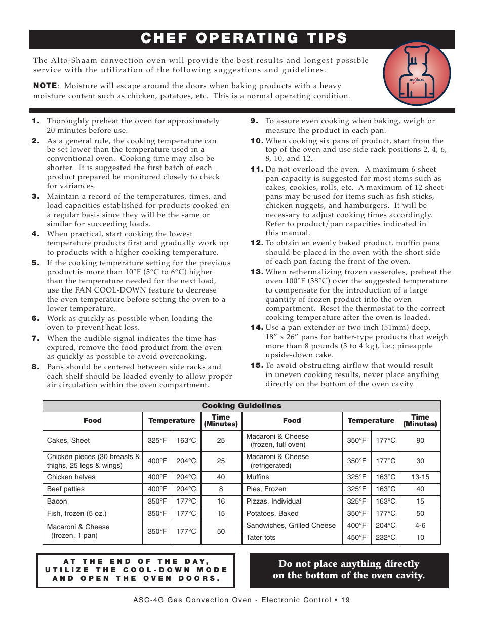 Alto-Shaam ASC-4G User Manual | Page 21 / 31