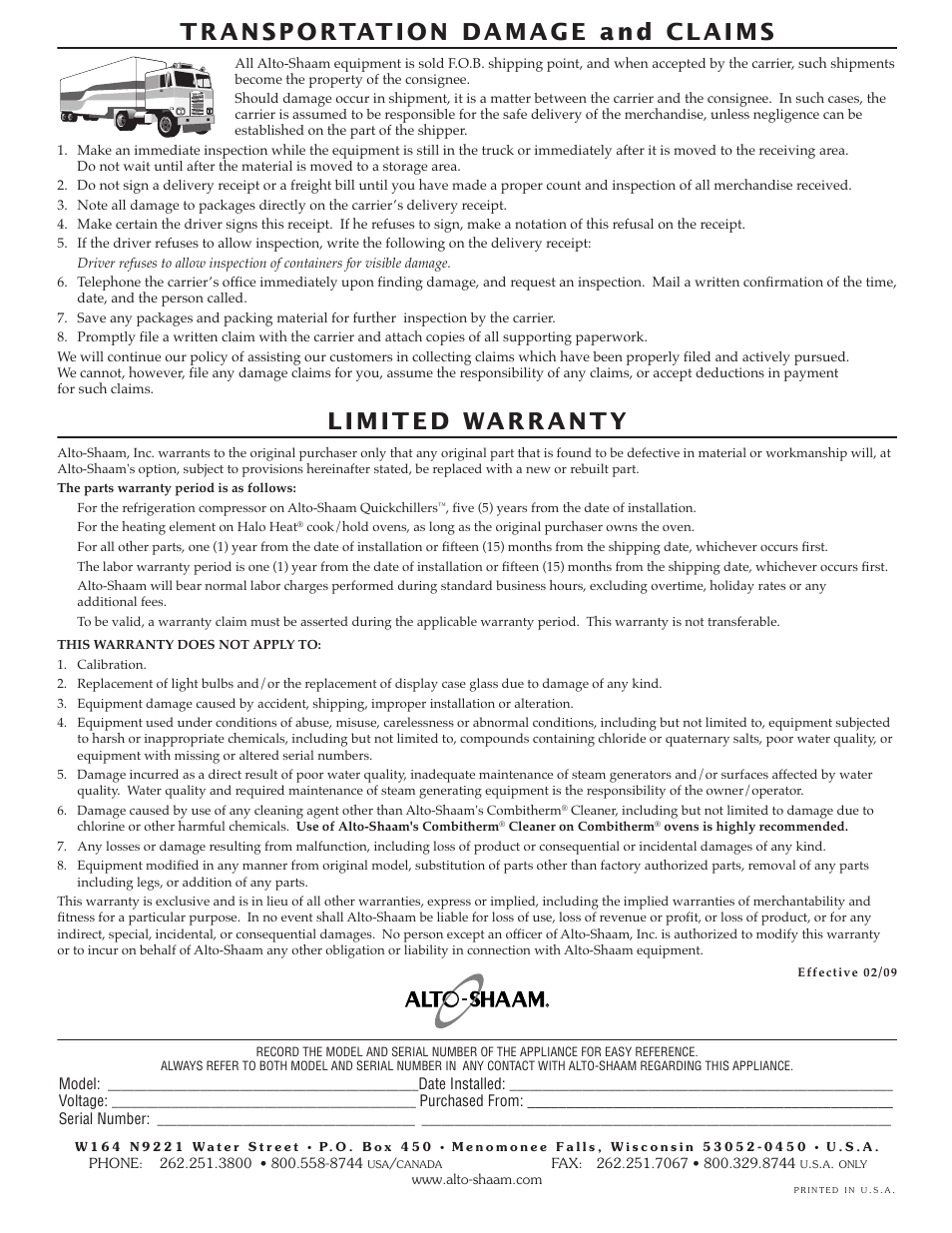 Alto-Shaam ASC-4G User Manual | Page 31 / 31