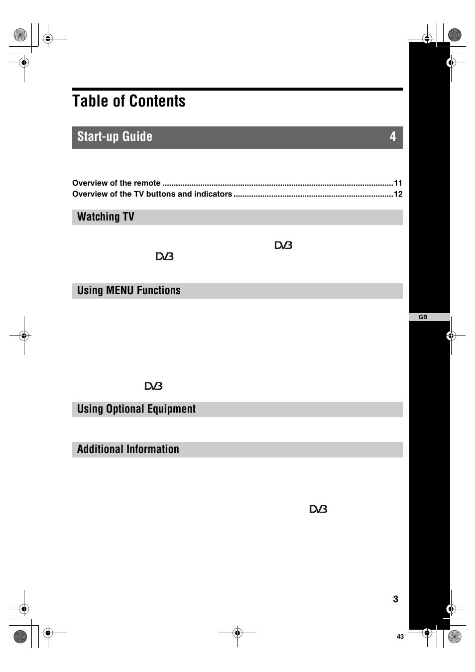 Sony KDL-40S2510 User Manual | Page 3 / 131