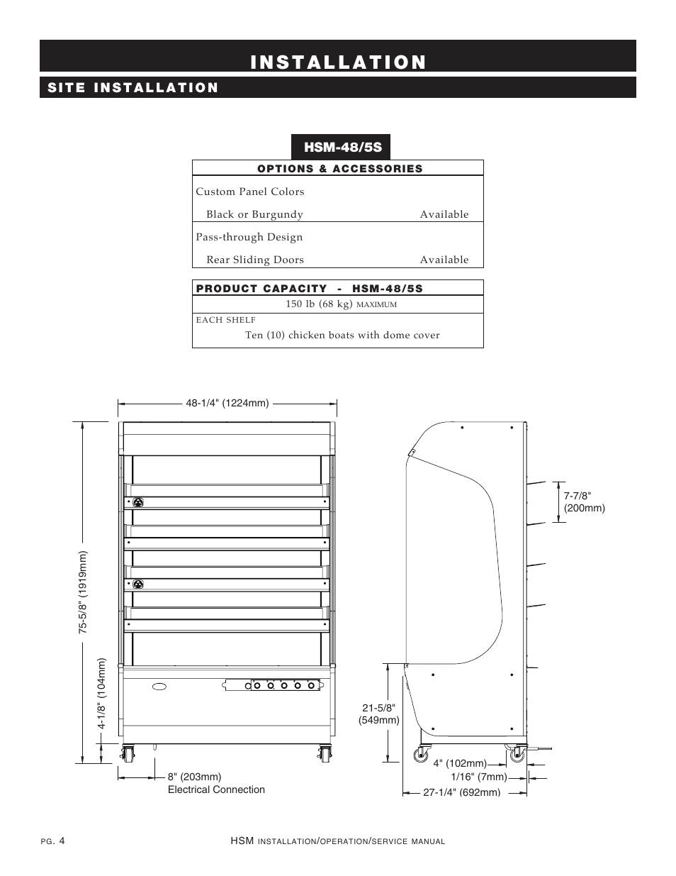 Hsm-48/5s | Alto-Shaam HSM-48/5S User Manual | Page 6 / 28