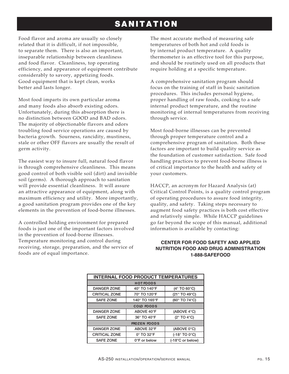 Alto-Shaam COOKING & HOLDING OVEN AS-250 User Manual | Page 17 / 24