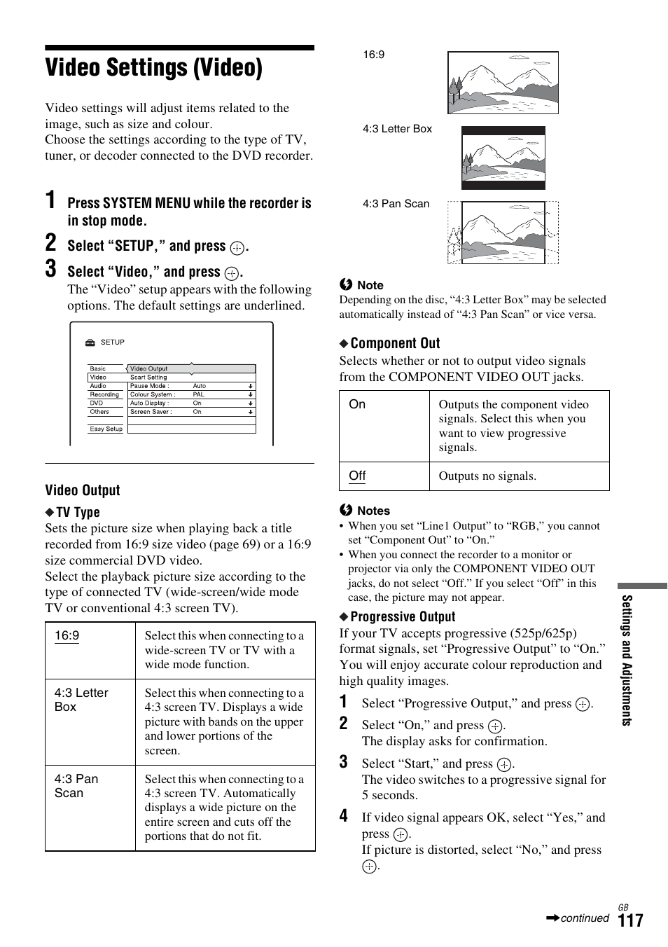 Video settings (video) | Sony DAR-X1R User Manual | Page 117 / 623