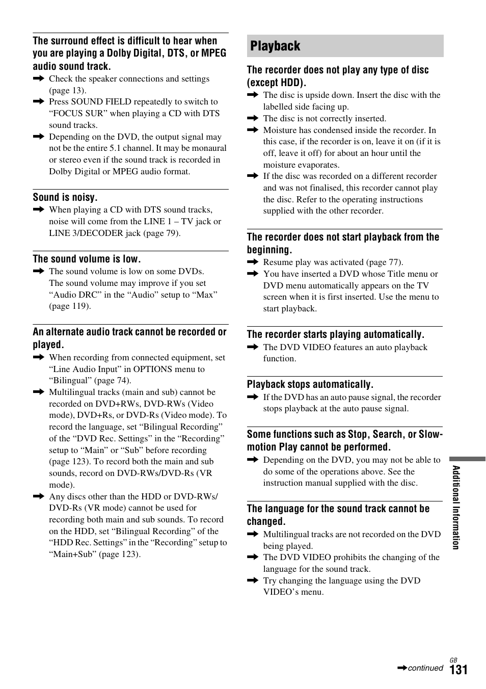 Playback | Sony DAR-X1R User Manual | Page 131 / 623