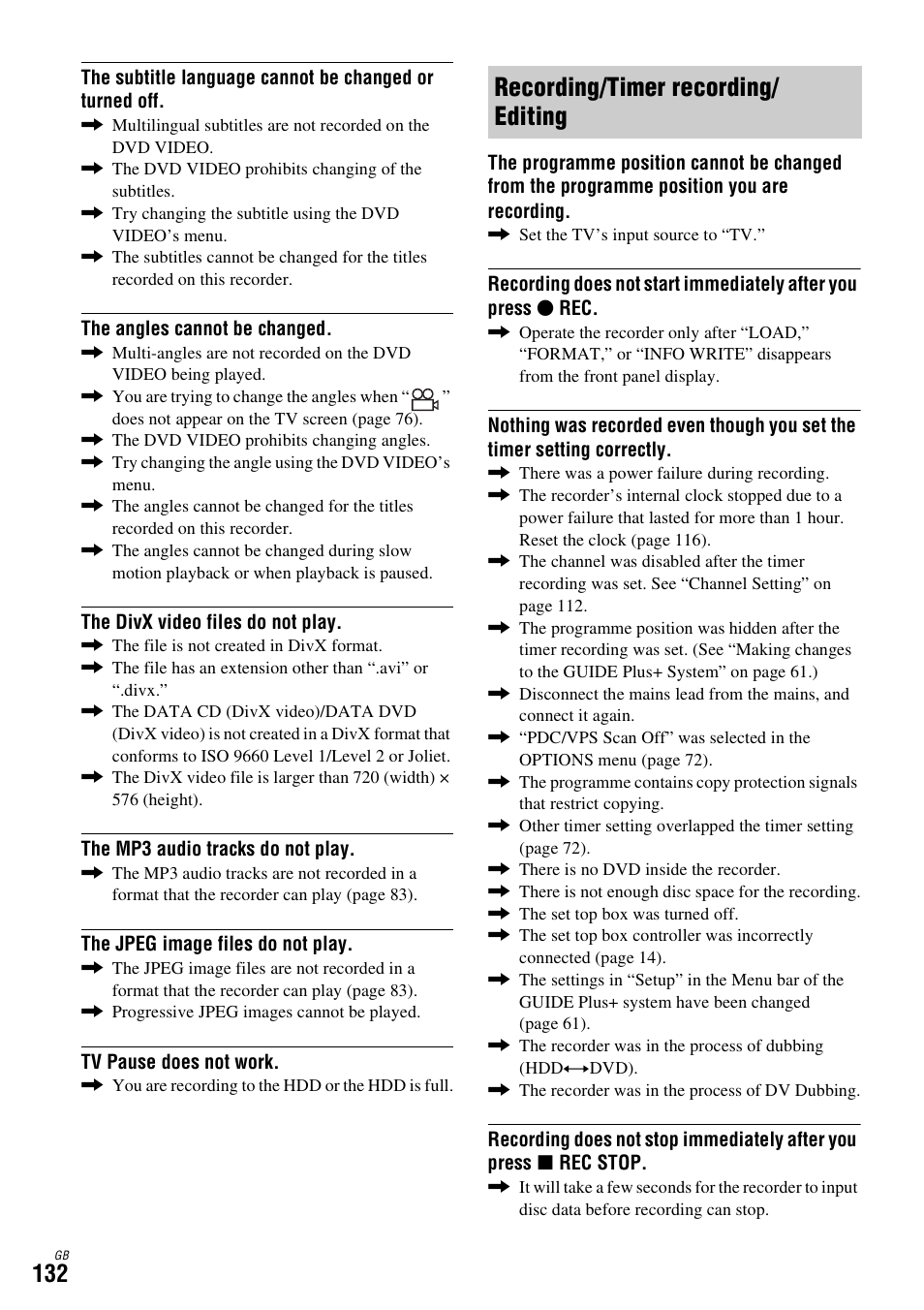 Recording/timer recording/ editing | Sony DAR-X1R User Manual | Page 132 / 623