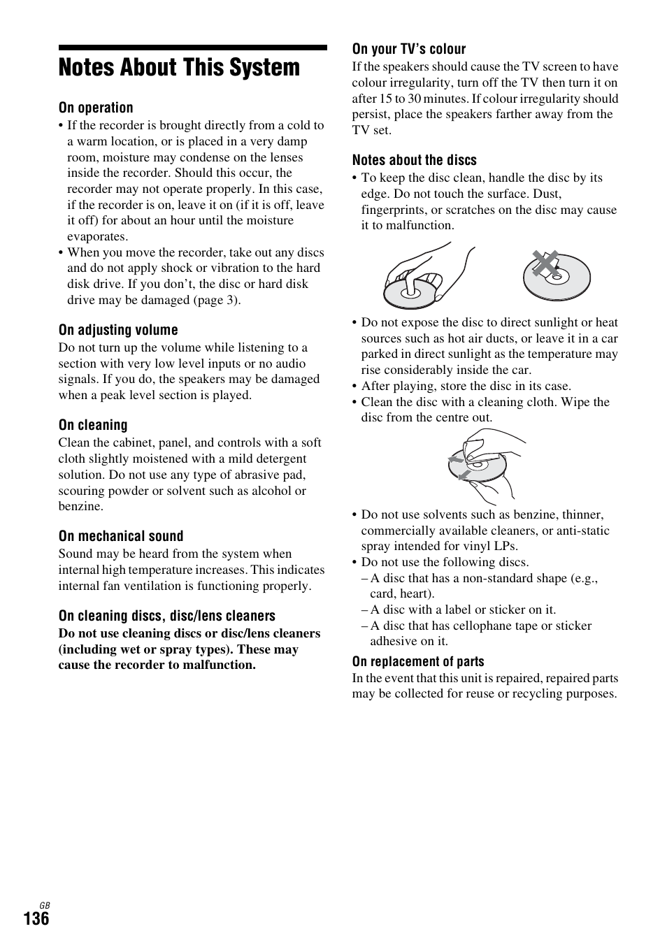 Notes about this system | Sony DAR-X1R User Manual | Page 136 / 623