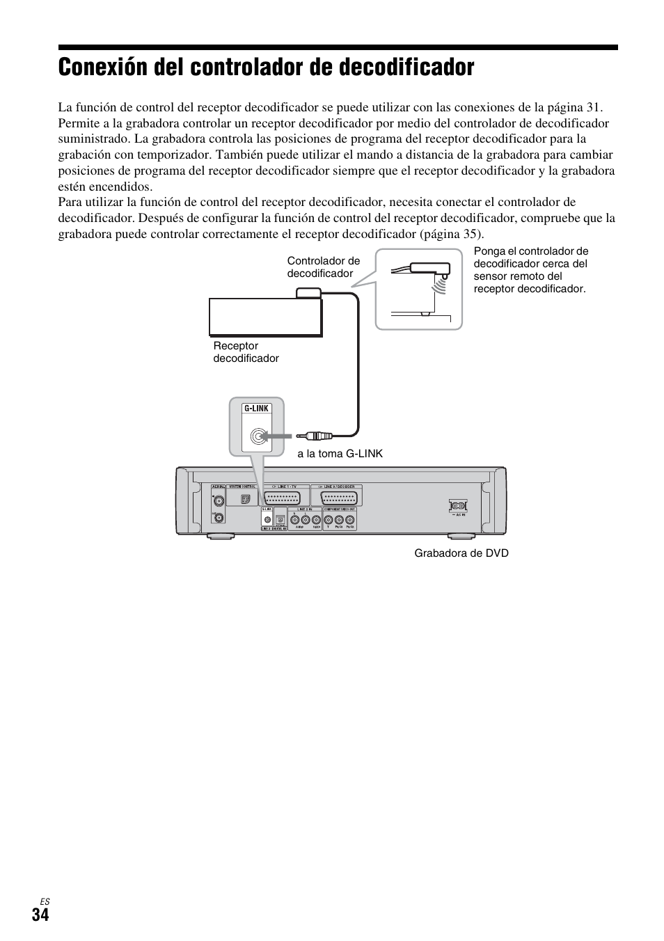 Conexión del controlador de decodificador | Sony DAR-X1R User Manual | Page 184 / 623