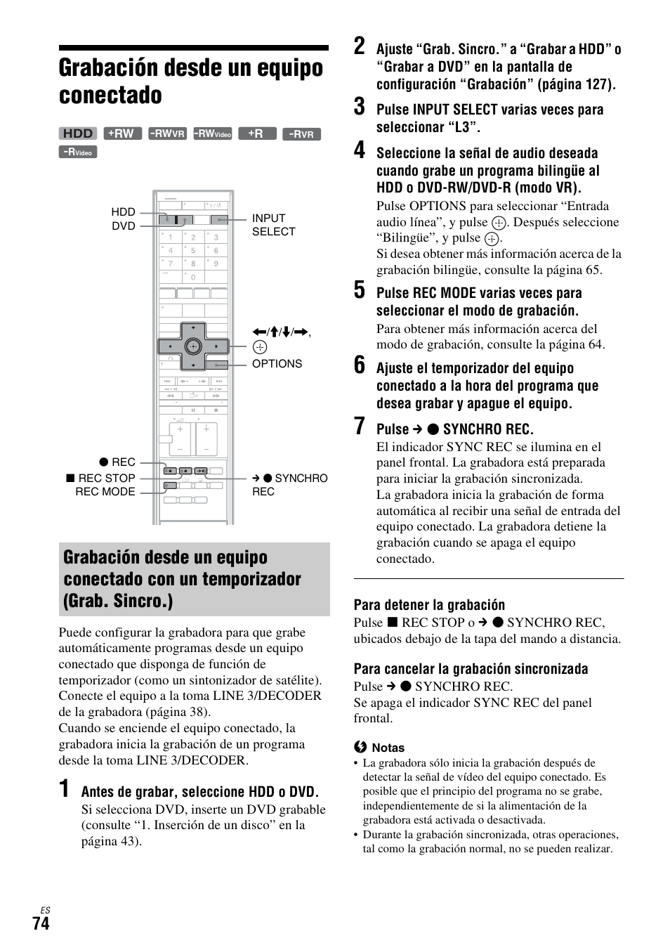 Grabación desde un equipo conectado | Sony DAR-X1R User Manual | Page 224 / 623