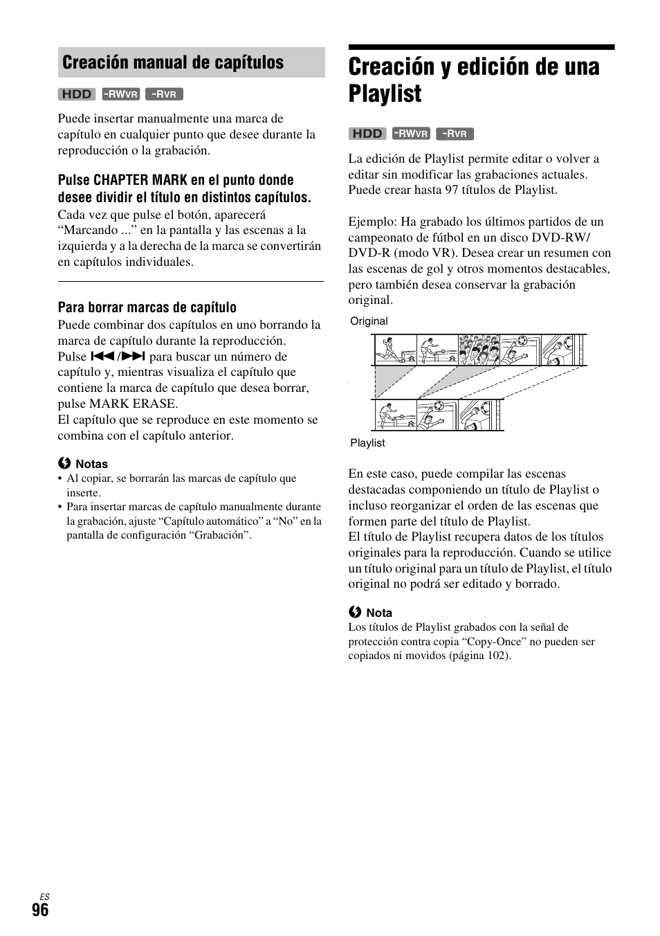 Creación manual de capítulos, Creación y edición de una playlist | Sony DAR-X1R User Manual | Page 246 / 623