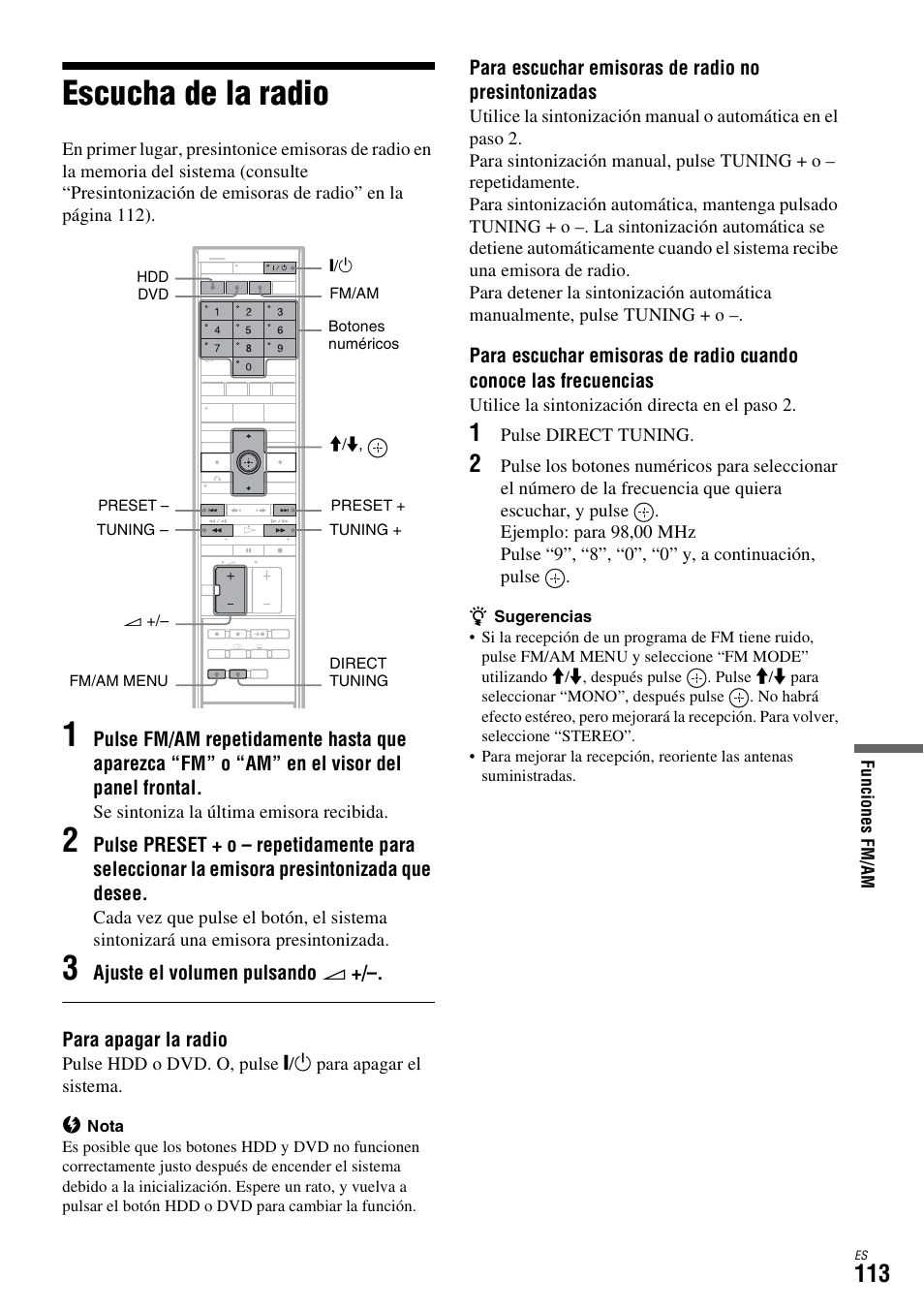 Escucha de la radio | Sony DAR-X1R User Manual | Page 263 / 623