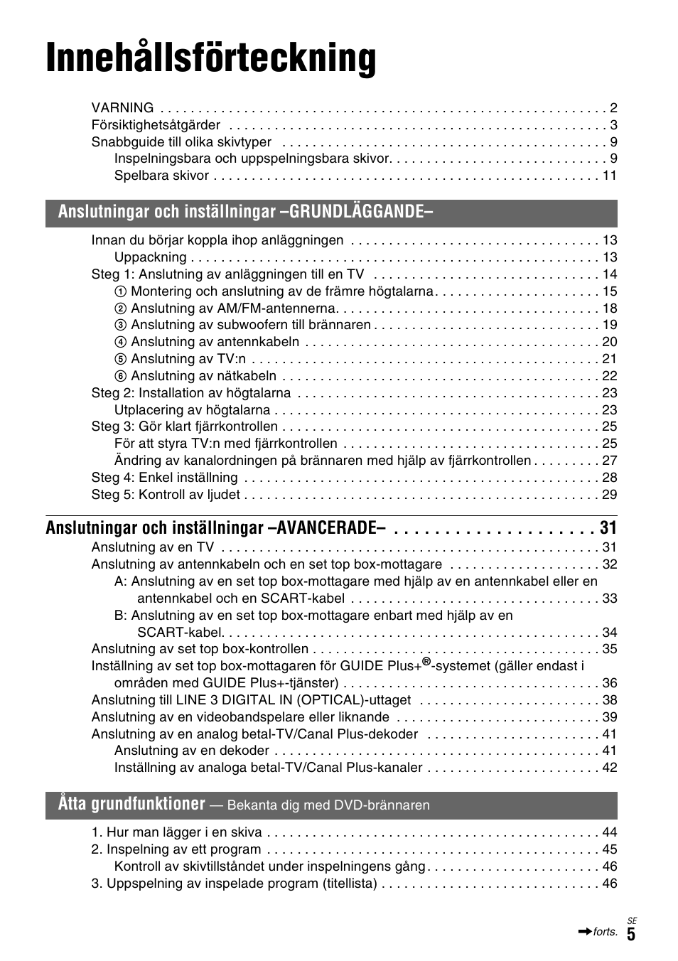 Innehållsförteckning, Anslutningar och inställningar –avancerade | Sony DAR-X1R User Manual | Page 311 / 623