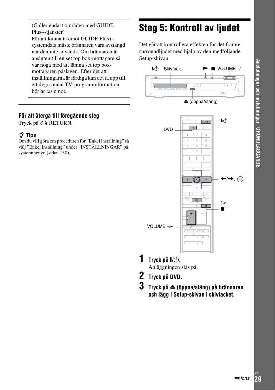 Steg 5: kontroll av ljudet | Sony DAR-X1R User Manual | Page 335 / 623