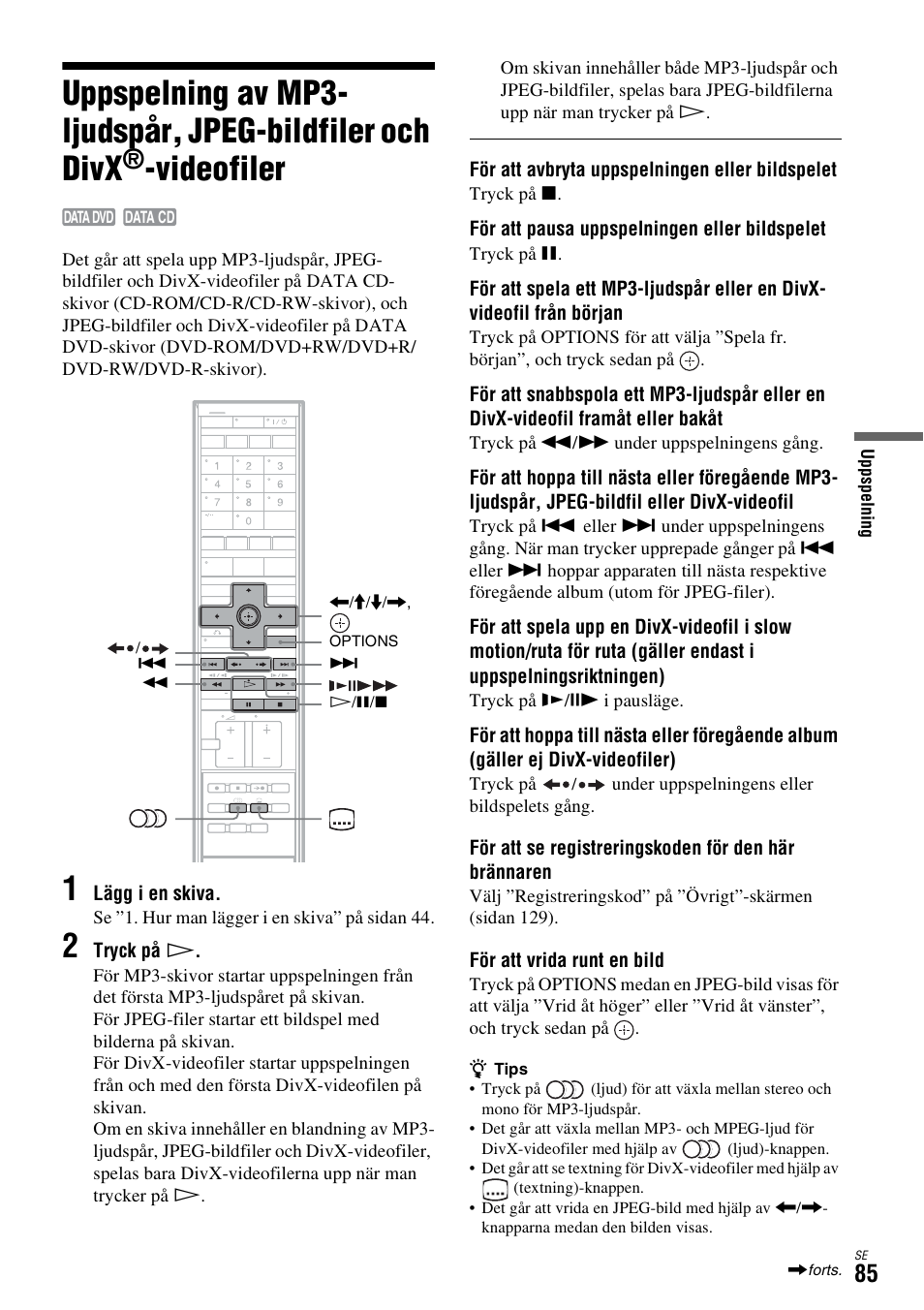 Videofiler” på sidan 85 an, Videofiler | Sony DAR-X1R User Manual | Page 391 / 623