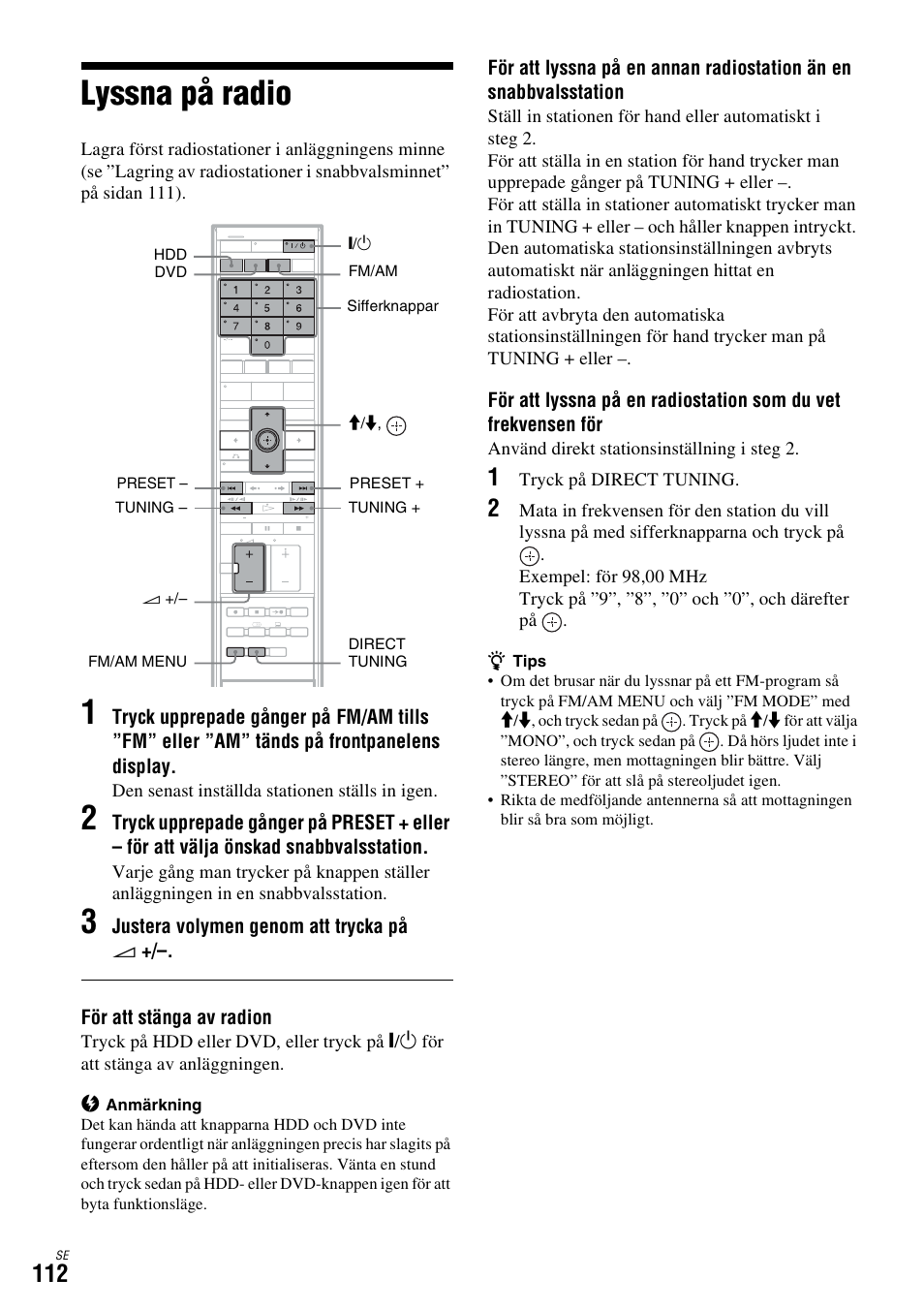 Lyssna på radio | Sony DAR-X1R User Manual | Page 418 / 623