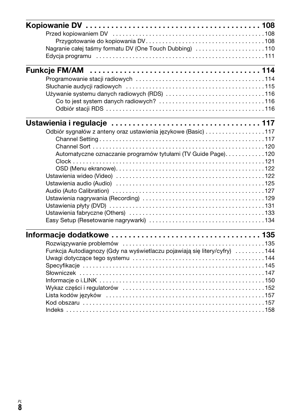 8kopiowanie dv, Funkcje fm/am, Ustawienia i regulacje | Informacje dodatkowe | Sony DAR-X1R User Manual | Page 468 / 623